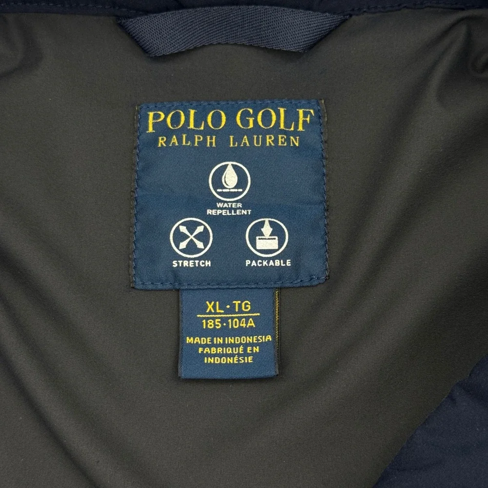 Polo Golf Ralph Lauren Packable Hooded Jacket Men's XL Navy Windbreaker
